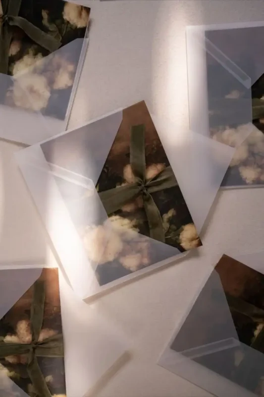 Papel Vegetal: convite de casamento com envelope papel translucido