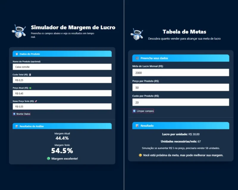 Precificacao na pratica ferramentas tabela de metas e simulador de margem de lucro
