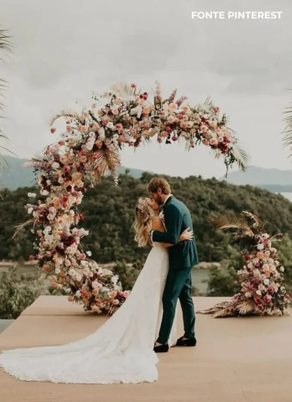paleta de cores para casamento no estilo boho com tons terracota